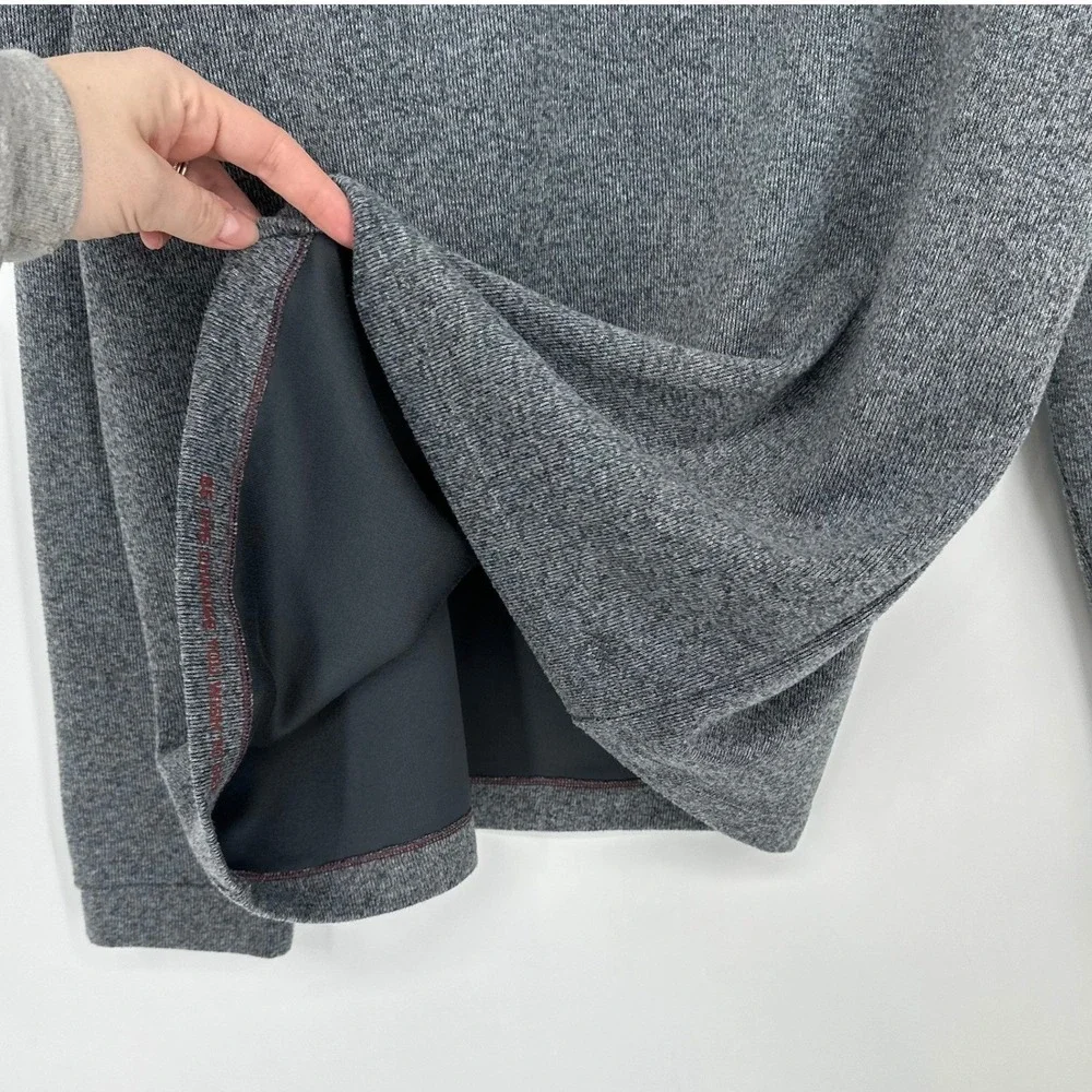 RHONE Mens Commuter Quarter 4 Zip Pullover Sweatshirt Gray Heathered Size L